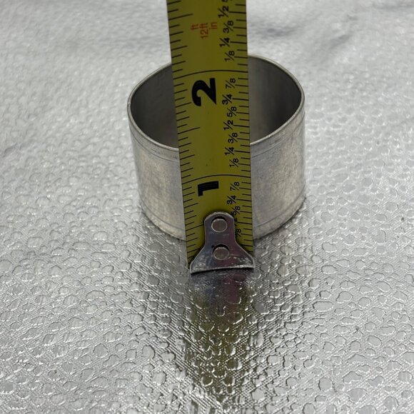 Stainless Steel Napkin Rings 1.5x1.25” Set Of‎ 4 Minimalist Modern Urban Sleek - Picture 7 of 7